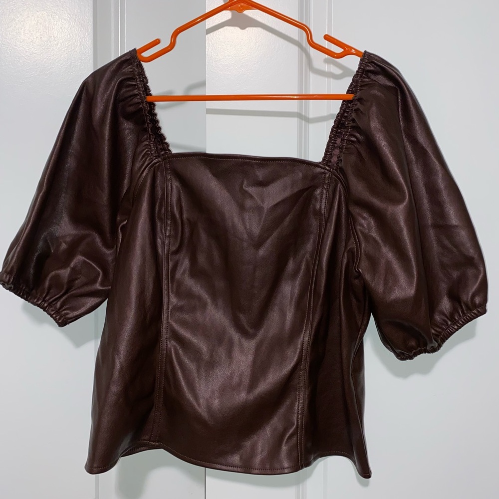 Leather corset top